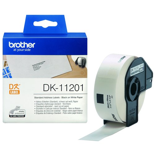 Brother Address Label Roll 29x90mm (Pack 400) DK-11201