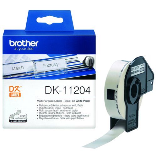 Brother Multipurpose Label Roll 17x54mm (Pack 400) DK-11204