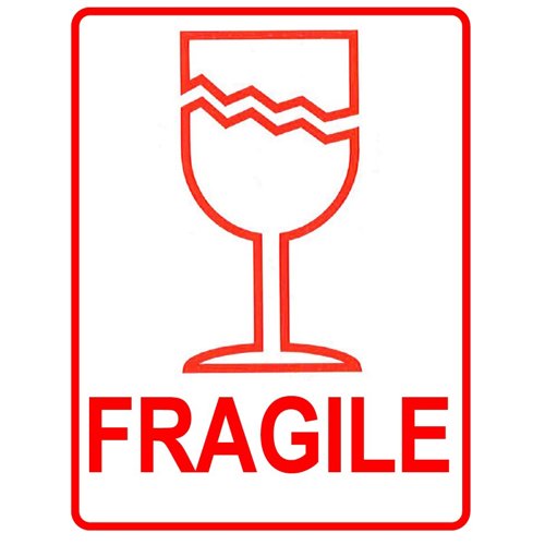 Status Packaging Labels Fragile 108x79mm (Pack 500) FL