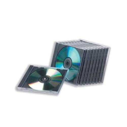 CD Jewel Case Clear/Black (Pack 10)