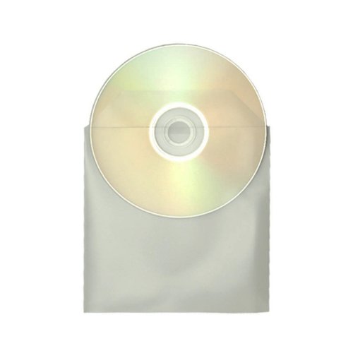 CD/DVD Plastic Wallets Clear 100 Micron (Pack 100)