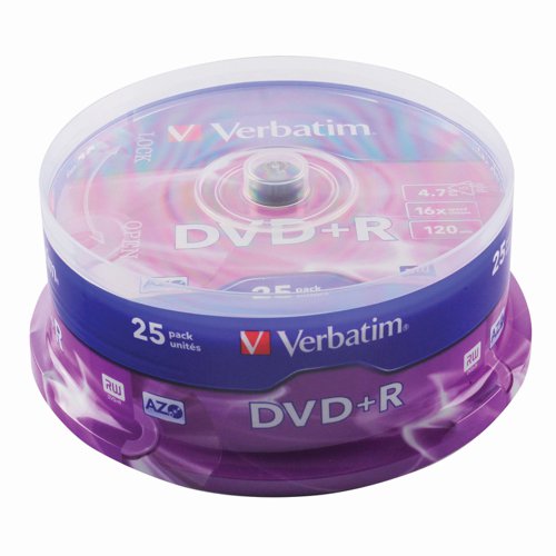 Verbatim DVD+R 16x Spindle (25) 43500