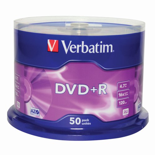 Verbatim DVD+R 16x Spindle (50) 43550