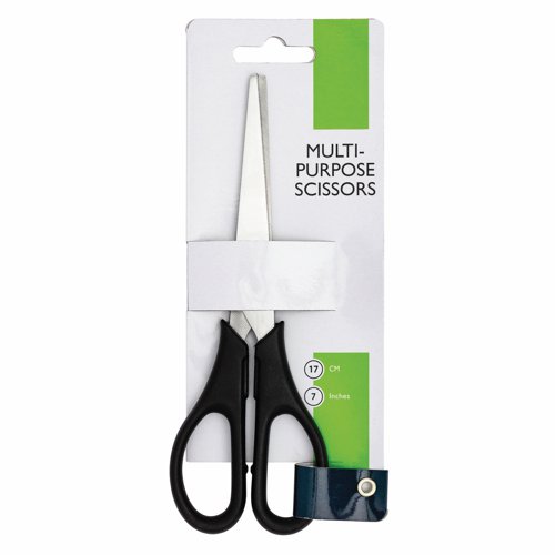 Office Scissors 170mm Black Handle