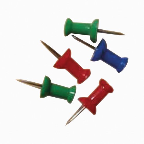 Value Push Pins Assorted Colours (20)