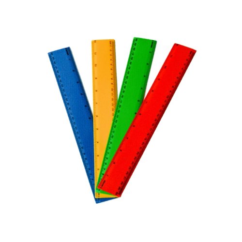 Plastic Ruler 300mm/12inch Colour (Single)