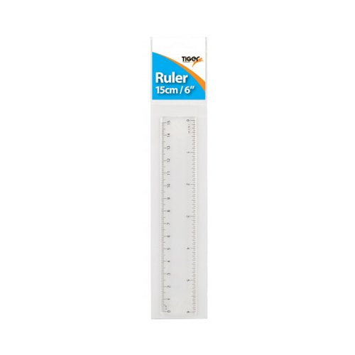 Plastic Ruler 150mm/6inch Clear (Single)