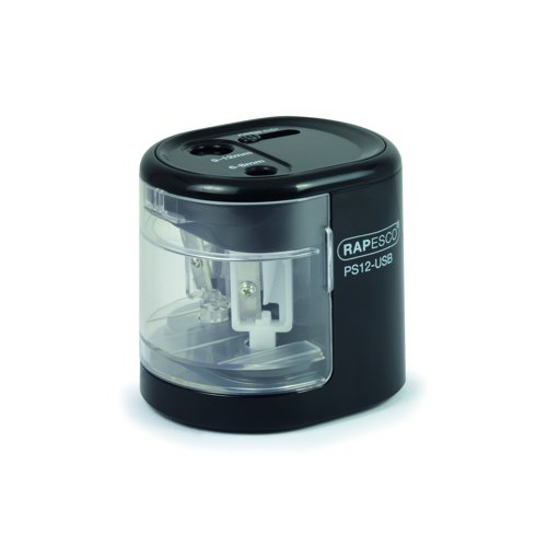 Rapesco PS-12USB Automatic Pencil Sharpener Black 1449