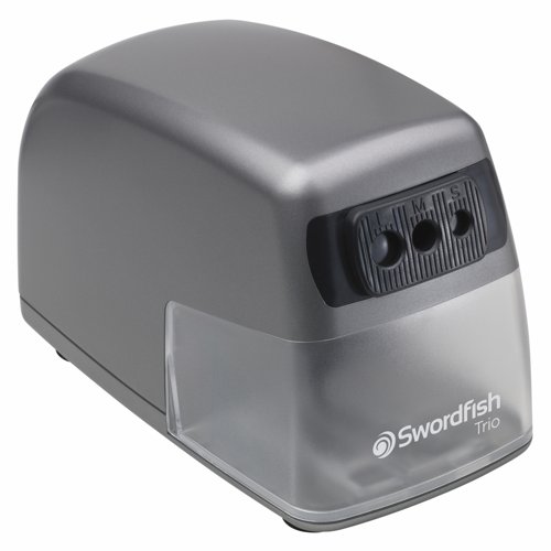 Swordfish Trio Electrical Pencil Sharpener Silver 40906