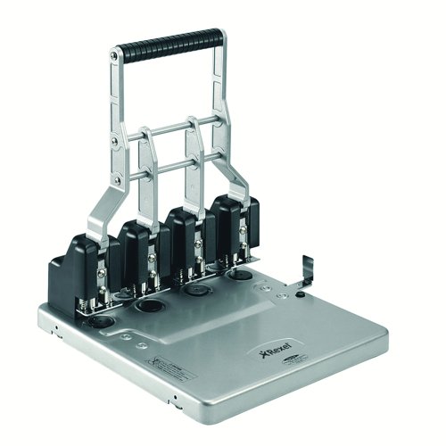 Rexel HD4150 Ultra Heavy Duty 4 Hole Punch Silver/Black 2101235