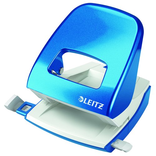 Leitz NeXXt WOW Metal Two Hole Punch 30 Sheet Blue 50081036