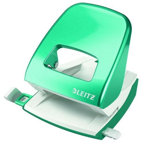 Leitz NeXXt WOW Metal Two Hole Punch 30 Sheet Ice Blue 50081051