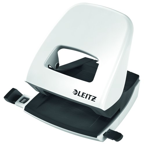 Leitz NeXXt WOW Metal Two Hole Punch 30 Sheet White Pearl 50081001