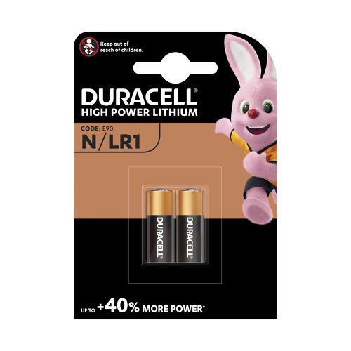 Duracell Alkaline Battery 1.5V N/LR1 (Pack 2) 81223600