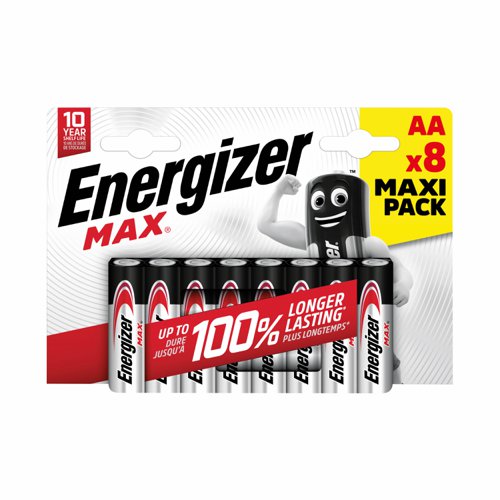 Energizer Max Battery AA (Pack 8) E303324700