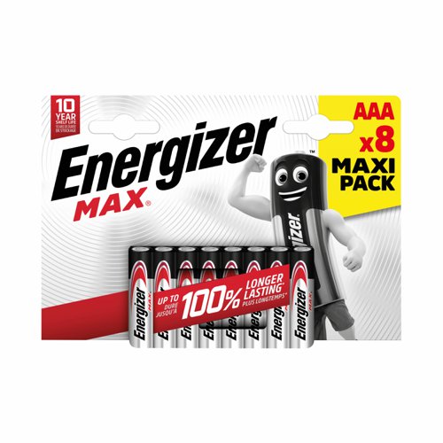 Energizer Max Battery AAA (Pack 8) E303324100