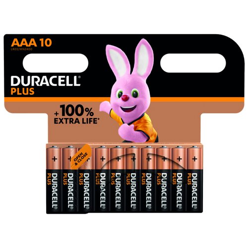 Duracell Plus Battery AAA (Pack 10) 5015843