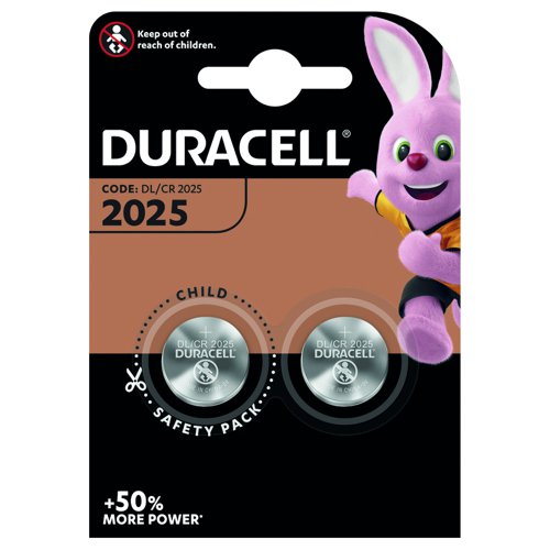 Duracell Lithium Battery 3V DL/CR2025 (Pack 2) 75072667
