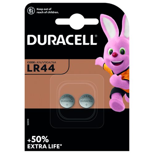 Duracell Alkaline Battery 1.5V LR44 (Pack 2) A76/2