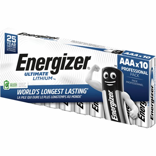 Energizer Ultimate Lithium Battery E92/AAA (Pack 10) 634801