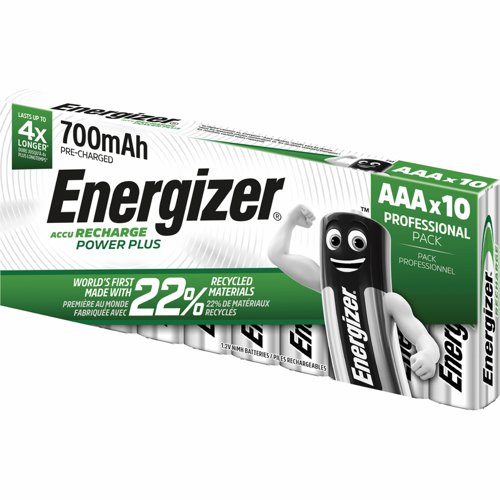 Energizer Rechargeable Battery AAA 800mAh (Pack 10) 634355