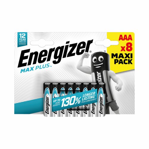 Energizer Max Plus Alkaline Battery AAA (Pack 8) E303321300