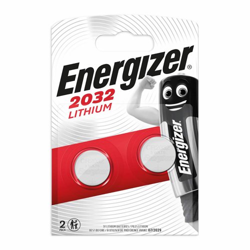 Energizer Speciality Lithium Battery 2032/CR2032 (Pack 2) 624835