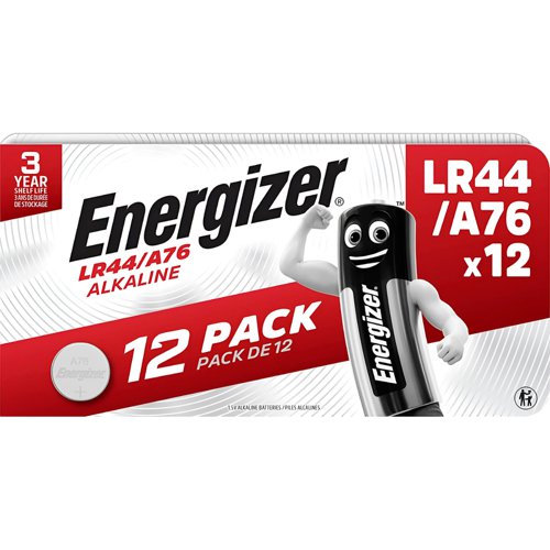 Energizer Speciality Alkaline Battery LR44/76 (Pack 12) E303693200