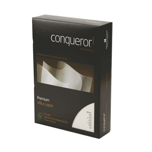 Conqueror Paper Oyster Wove Watermarked A4 100gsm (Pack 500) 25584 601253