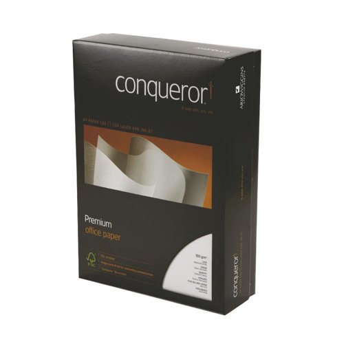 Conqueror Texture Paper A4 Diamond White Laid 100gsm (Pack 500) 601281
