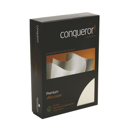 Conqueror Paper Cream Laid Watermarked A4 100gsm (Pack 500) 25574 601312