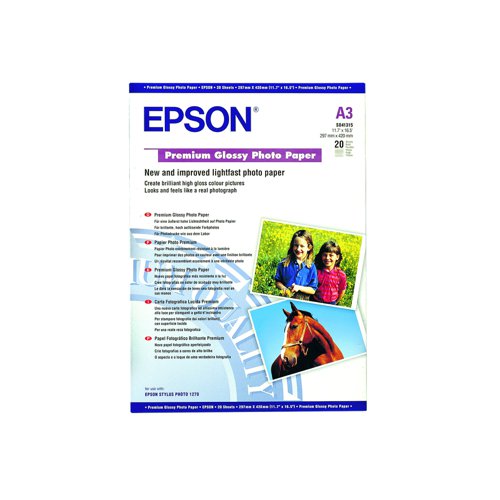 Epson Premium Glossy Photo Paper A3 255gsm (20) C13S041315