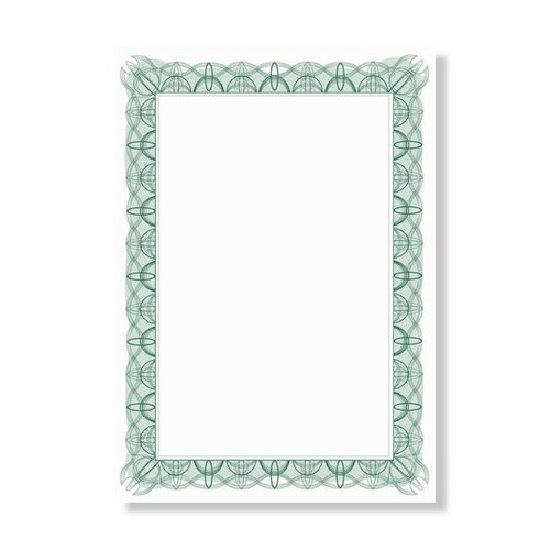 Certificate Paper A4 90gsm Green Wave (Pack 30)