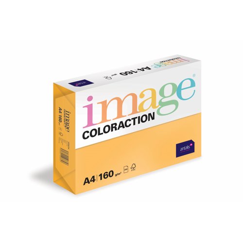 Image Coloraction Tinted Paper A4 160gsm Mid Orange Venezia (Pack 250) 89719 610986