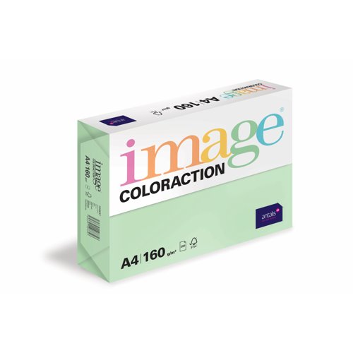 Image Coloraction Tinted Paper A4 160gsm Pastel Green Forest (Pack 250) 97155 611047