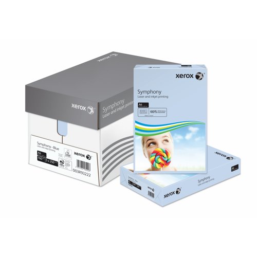 Xerox Symphony Pastel Paper A4 160gsm Blue (Pack 250) 003R93222 617528