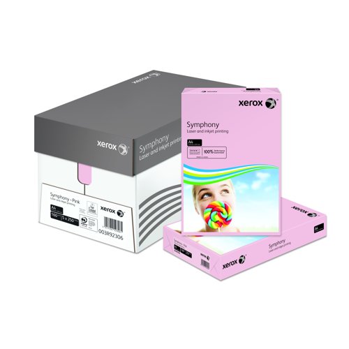 Xerox Symphony Pastel Paper A4 160gsm Pink (Pack 250) 003R92306 617530