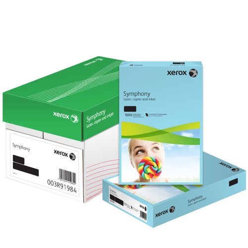 Xerox Symphony Mid Tints Paper A4 Blue 80gsm (Pack 500) 003R93968 617545