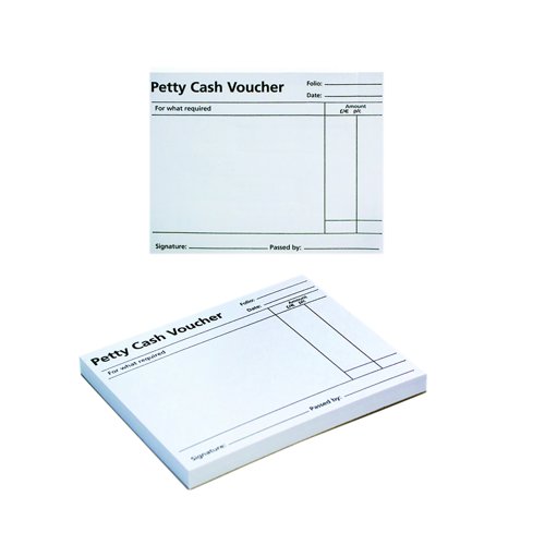 Petty Cash Voucher Pads 125x101mm 100sheets