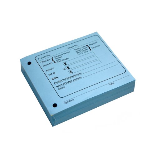 Kingswood Cash Debit/Credit Block Pad Blue