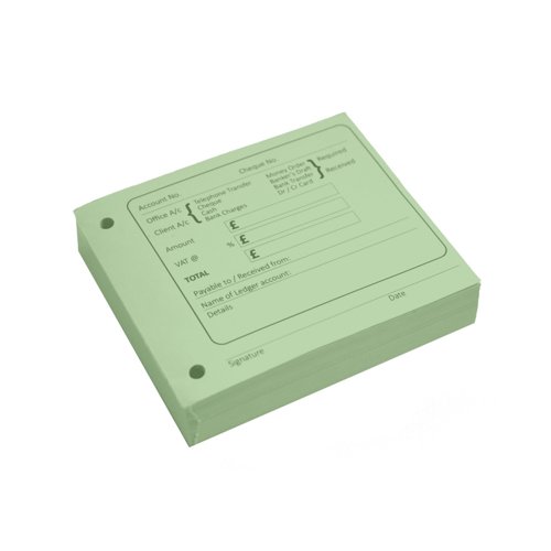 Kingswood Cash Debit/Credit Block Pad Green
