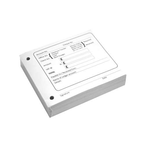 Kingswood Cash Debit/Credit Block Pad White