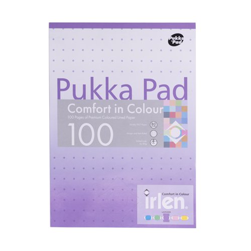 Pukka Pad Coloured Refill Pad A4 100page Lavender (Pack 6) IRLEN50(LAVENDER)-30