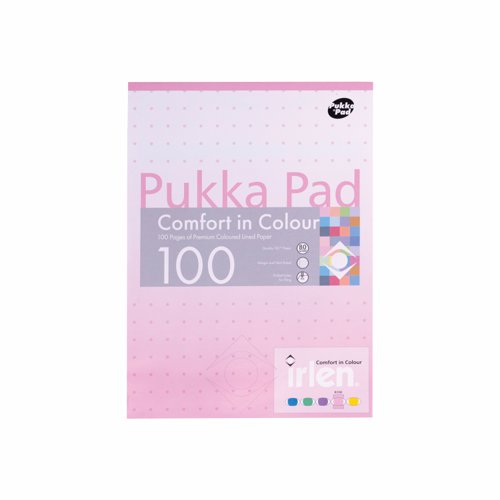 Pukka Pad Coloured Refill Pad A4 100page Rose (Pack 6) IRLEN50(ROSE)-30