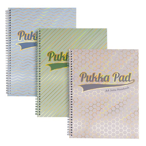 Pukka Haze Wirebound Jotta Notebook A4+ 200 Pages Assorted Colours (Pack 3) 9865(AST)-HZE