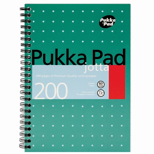 Pukka Pad Metallic Jotta Notepad Wirebound Ruled A5 200pages JM021