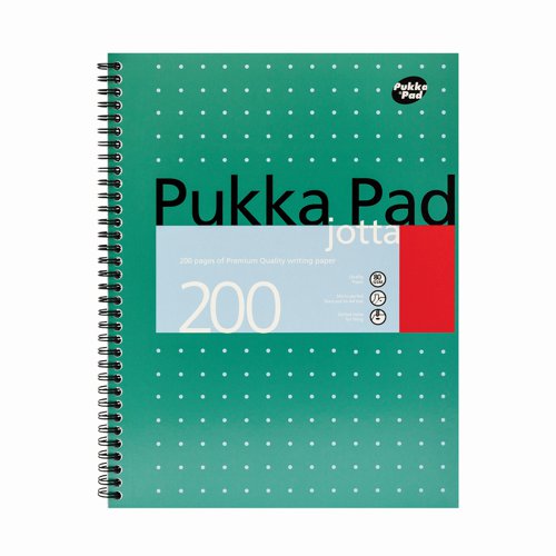 Pukka Pad Metallic Jotta Notepad Wirebound Ruled A4+ 200pages JM018