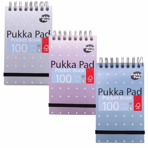 Pukka Pad Metallic Pocket Book 76x127mm 100pages 6254-MET