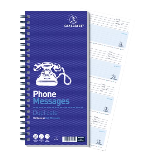 Challenge Wirebound Telephone Message Pad 320messages 100080054