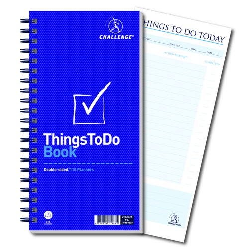 Challenge Wirebound Things To Do Today Book 115pages 100080050